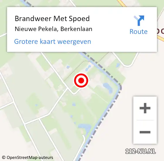 Locatie op kaart van de 112 melding: Brandweer Met Spoed Naar Nieuwe Pekela, Berkenlaan op 18 oktober 2024 23:21