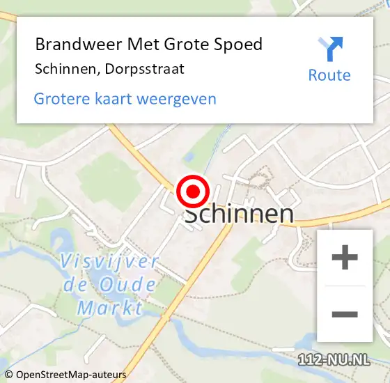 Locatie op kaart van de 112 melding: Brandweer Met Grote Spoed Naar Schinnen, Dorpsstraat op 19 oktober 2024 01:33