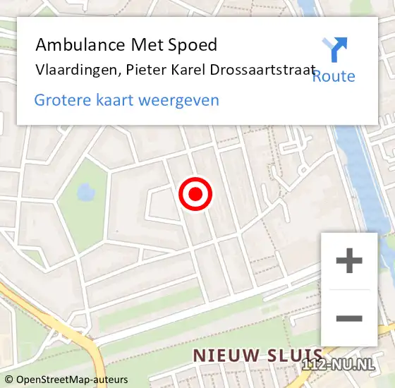 Locatie op kaart van de 112 melding: Ambulance Met Spoed Naar Vlaardingen, Pieter Karel Drossaartstraat op 19 oktober 2024 02:13