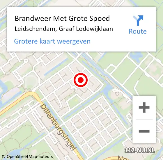 Locatie op kaart van de 112 melding: Brandweer Met Grote Spoed Naar Leidschendam, Graaf Lodewijklaan op 19 oktober 2024 03:58