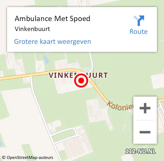 Locatie op kaart van de 112 melding: Ambulance Met Spoed Naar Vinkenbuurt op 19 oktober 2024 08:24