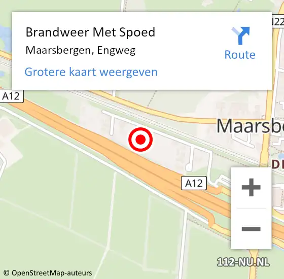 Locatie op kaart van de 112 melding: Brandweer Met Spoed Naar Maarsbergen, Engweg op 19 oktober 2024 11:19