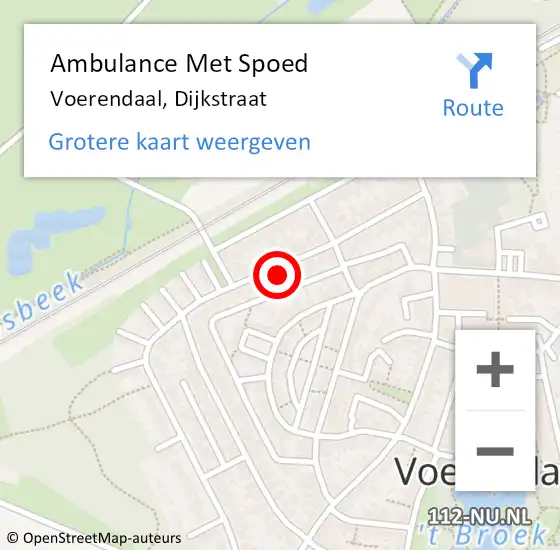 Locatie op kaart van de 112 melding: Ambulance Met Spoed Naar Voerendaal, Dijkstraat op 24 oktober 2014 01:49