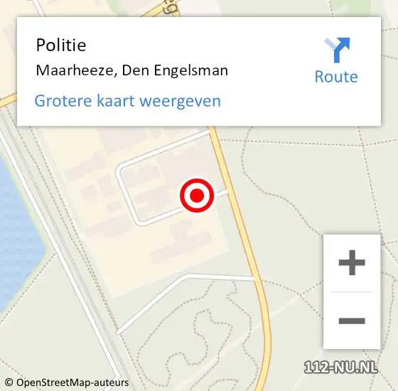 Locatie op kaart van de 112 melding: Politie Maarheeze, Den Engelsman op 19 oktober 2024 22:49