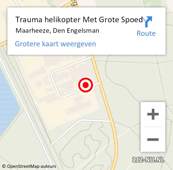 Locatie op kaart van de 112 melding: Trauma helikopter Met Grote Spoed Naar Maarheeze, Den Engelsman op 19 oktober 2024 22:52