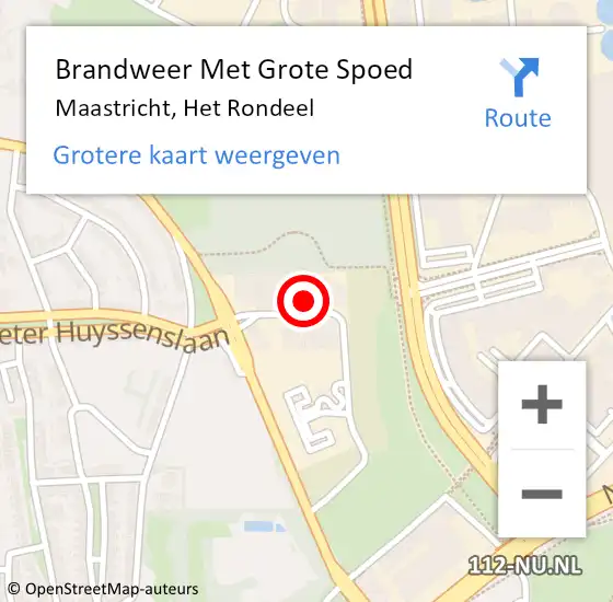 Locatie op kaart van de 112 melding: Brandweer Met Grote Spoed Naar Maastricht, Het Rondeel op 19 oktober 2024 23:42