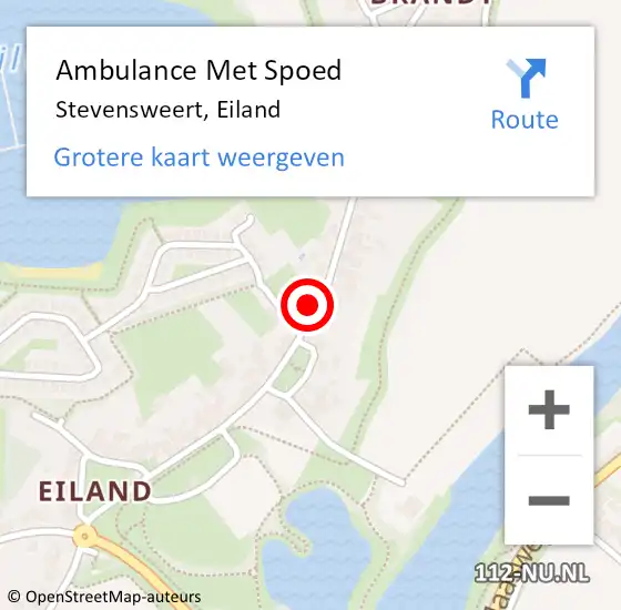 Locatie op kaart van de 112 melding: Ambulance Met Spoed Naar Stevensweert, Eiland op 20 oktober 2024 06:10