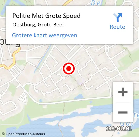 Locatie op kaart van de 112 melding: Politie Met Grote Spoed Naar Oostburg, Grote Beer op 20 oktober 2024 13:03