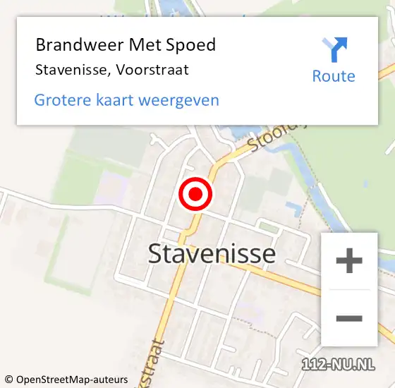 Locatie op kaart van de 112 melding: Brandweer Met Spoed Naar Stavenisse, Voorstraat op 20 oktober 2024 19:05