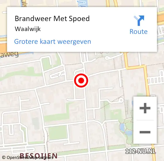 Locatie op kaart van de 112 melding: Brandweer Met Spoed Naar Waalwijk op 20 oktober 2024 19:35