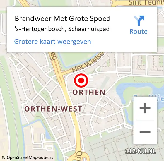 Locatie op kaart van de 112 melding: Brandweer Met Grote Spoed Naar 's-Hertogenbosch, Schaarhuispad op 20 oktober 2024 19:41