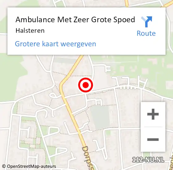 Locatie op kaart van de 112 melding: Ambulance Met Zeer Grote Spoed Naar Halsteren op 20 oktober 2024 22:06