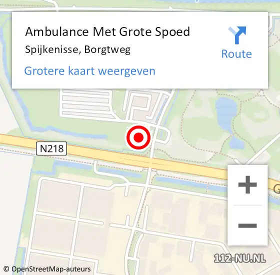 Locatie op kaart van de 112 melding: Ambulance Met Grote Spoed Naar Spijkenisse, Borgtweg op 20 oktober 2024 22:08