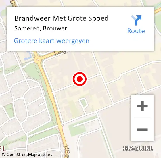 Locatie op kaart van de 112 melding: Brandweer Met Grote Spoed Naar Someren, Brouwer op 21 oktober 2024 08:06