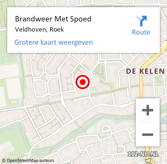 Locatie op kaart van de 112 melding: Brandweer Met Spoed Naar Veldhoven, Roek op 21 oktober 2024 14:07