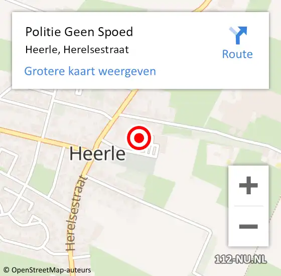 Locatie op kaart van de 112 melding: Politie Geen Spoed Naar Heerle, Herelsestraat op 21 oktober 2024 16:55