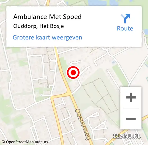 Locatie op kaart van de 112 melding: Ambulance Met Spoed Naar Ouddorp, Het Bosje op 21 oktober 2024 17:42