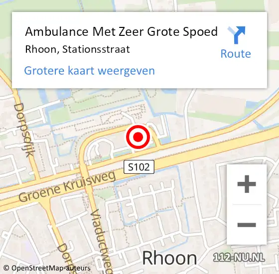 Locatie op kaart van de 112 melding: Ambulance Met Zeer Grote Spoed Naar Rhoon, Stationsstraat op 21 oktober 2024 19:43