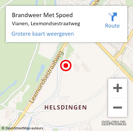 Locatie op kaart van de 112 melding: Brandweer Met Spoed Naar Vianen, Lexmondsestraatweg op 21 oktober 2024 20:01