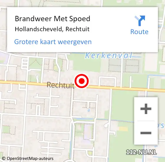 Locatie op kaart van de 112 melding: Brandweer Met Spoed Naar Hollandscheveld, Rechtuit op 21 oktober 2024 21:46