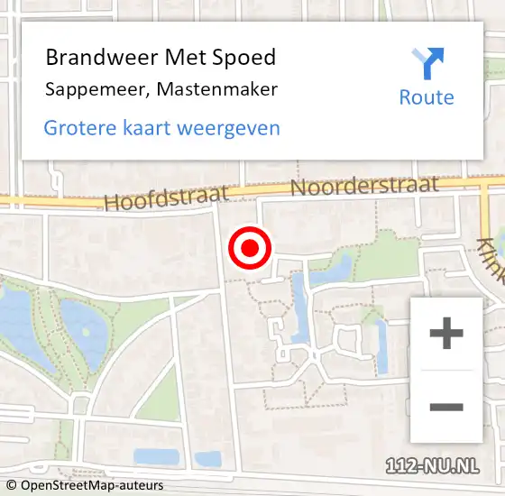 Locatie op kaart van de 112 melding: Brandweer Met Spoed Naar Sappemeer, Mastenmaker op 21 oktober 2024 21:52