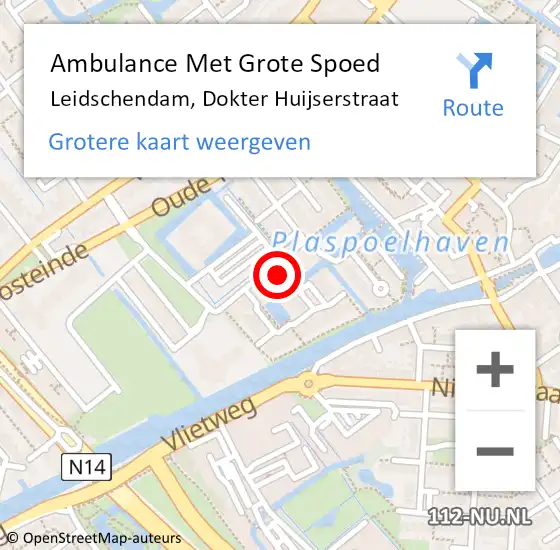 Locatie op kaart van de 112 melding: Ambulance Met Grote Spoed Naar Leidschendam, Dokter Huijserstraat op 21 oktober 2024 22:19