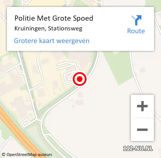 Locatie op kaart van de 112 melding: Politie Met Grote Spoed Naar Kruiningen, Stationsweg op 21 oktober 2024 23:36