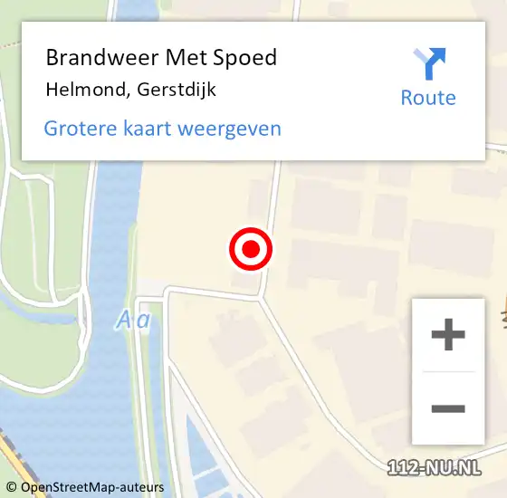 Locatie op kaart van de 112 melding: Brandweer Met Spoed Naar Helmond, Gerstdijk op 22 oktober 2024 07:05