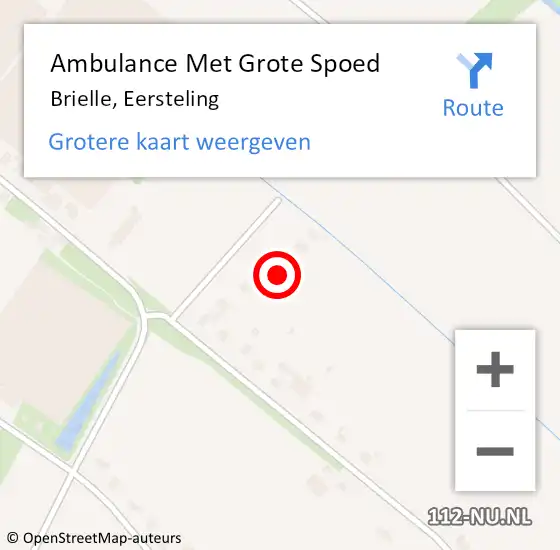 Locatie op kaart van de 112 melding: Ambulance Met Grote Spoed Naar Brielle, Eersteling op 22 oktober 2024 09:38