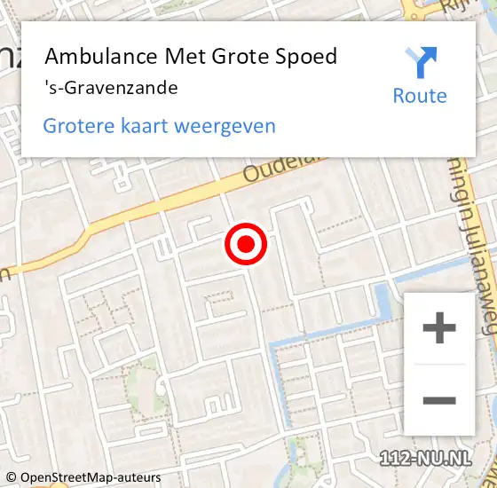 Locatie op kaart van de 112 melding: Ambulance Met Grote Spoed Naar 's-Gravenzande op 22 oktober 2024 10:54