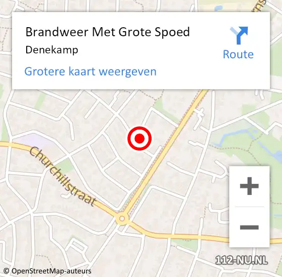 Locatie op kaart van de 112 melding: Brandweer Met Grote Spoed Naar Denekamp op 22 oktober 2024 13:00