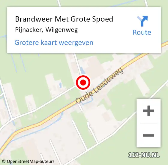 Locatie op kaart van de 112 melding: Brandweer Met Grote Spoed Naar Pijnacker, Wilgenweg op 22 oktober 2024 15:24