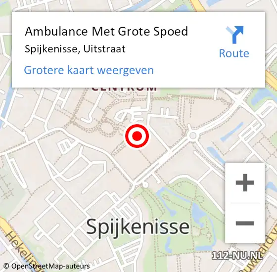 Locatie op kaart van de 112 melding: Ambulance Met Grote Spoed Naar Spijkenisse, Uitstraat op 23 oktober 2024 00:10