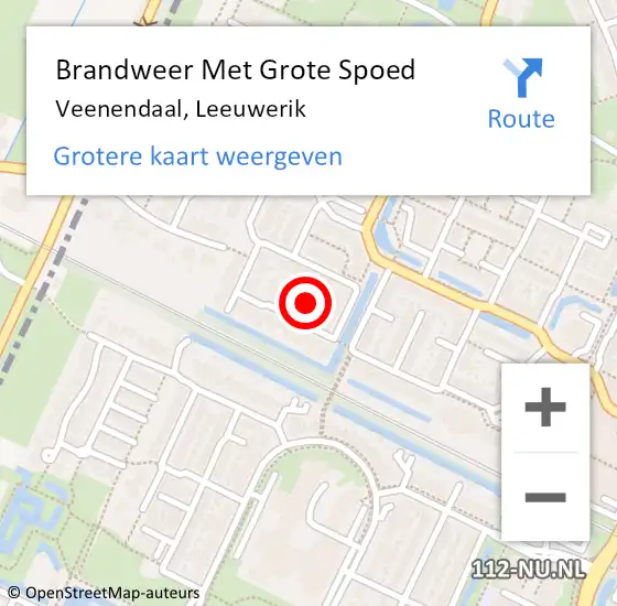 Locatie op kaart van de 112 melding: Brandweer Met Grote Spoed Naar Veenendaal, Leeuwerik op 23 oktober 2024 00:14