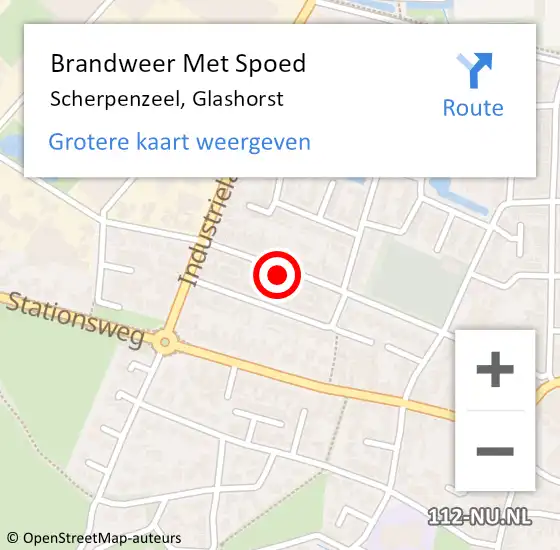 Locatie op kaart van de 112 melding: Brandweer Met Spoed Naar Scherpenzeel, Glashorst op 23 oktober 2024 02:43