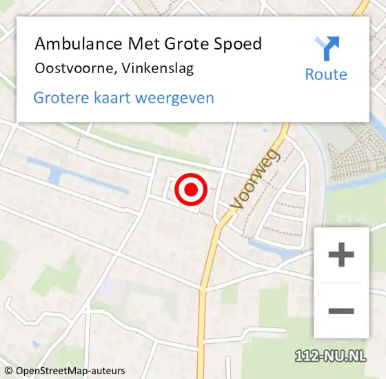 Locatie op kaart van de 112 melding: Ambulance Met Grote Spoed Naar Oostvoorne, Vinkenslag op 23 oktober 2024 04:42