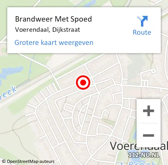 Locatie op kaart van de 112 melding: Brandweer Met Spoed Naar Voerendaal, Dijkstraat op 23 oktober 2024 08:19