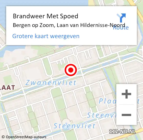 Locatie op kaart van de 112 melding: Brandweer Met Spoed Naar Bergen op Zoom, Laan van Hildernisse-Noord op 23 oktober 2024 11:22