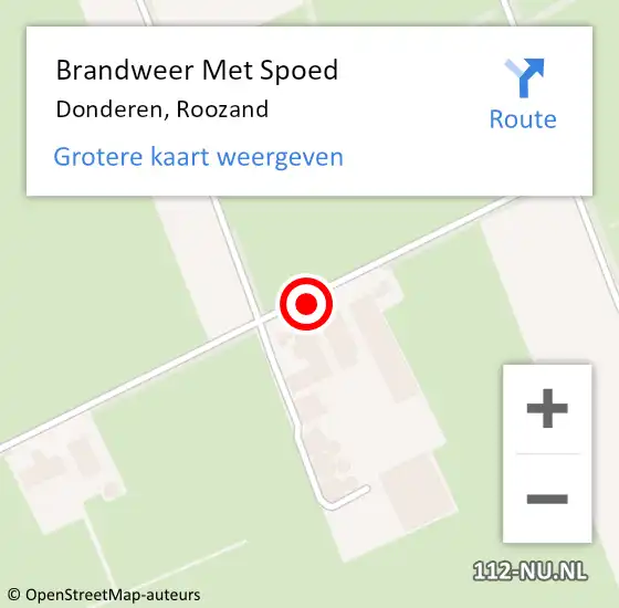 Locatie op kaart van de 112 melding: Brandweer Met Spoed Naar Donderen, Roozand op 23 oktober 2024 11:29