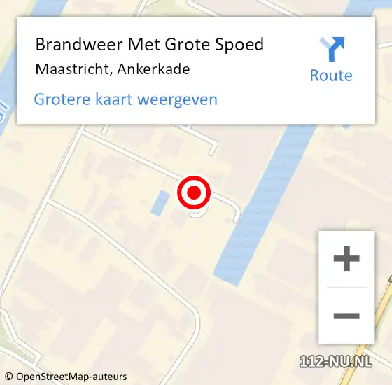 Locatie op kaart van de 112 melding: Brandweer Met Grote Spoed Naar Maastricht, Ankerkade op 23 oktober 2024 11:30