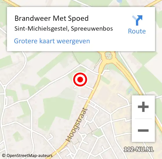 Locatie op kaart van de 112 melding: Brandweer Met Spoed Naar Sint-Michielsgestel, Spreeuwenbos op 23 oktober 2024 13:02