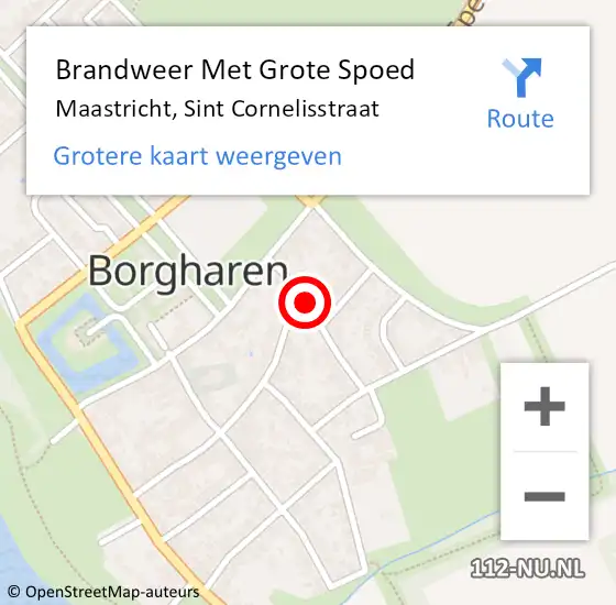 Locatie op kaart van de 112 melding: Brandweer Met Grote Spoed Naar Maastricht, Sint Cornelisstraat op 23 oktober 2024 13:29