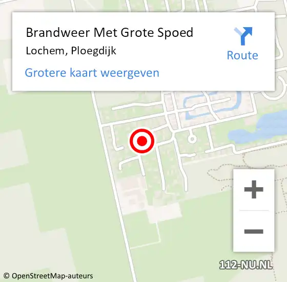 Locatie op kaart van de 112 melding: Brandweer Met Grote Spoed Naar Lochem, Ploegdijk op 23 oktober 2024 14:15