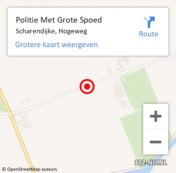 Locatie op kaart van de 112 melding: Politie Met Grote Spoed Naar Scharendijke, Hogeweg op 24 oktober 2024 00:23