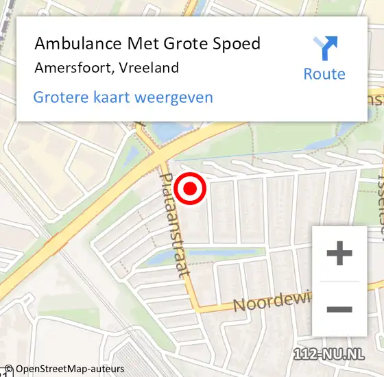 Locatie op kaart van de 112 melding: Ambulance Met Grote Spoed Naar Amersfoort, Vreeland op 24 oktober 2024 02:01