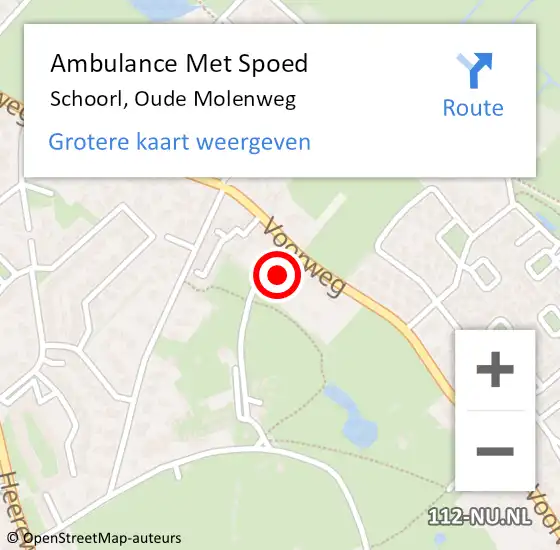 Locatie op kaart van de 112 melding: Ambulance Met Spoed Naar Schoorl, Oude Molenweg op 24 oktober 2024 09:02