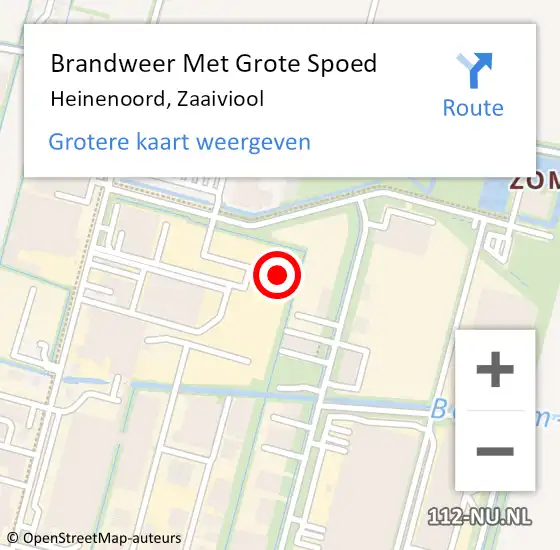 Locatie op kaart van de 112 melding: Brandweer Met Grote Spoed Naar Heinenoord, Zaaiviool op 24 oktober 2024 10:17