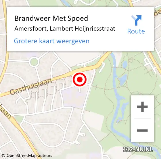 Locatie op kaart van de 112 melding: Brandweer Met Spoed Naar Amersfoort, Lambert Heijnricsstraat op 24 oktober 2024 12:05