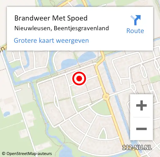 Locatie op kaart van de 112 melding: Brandweer Met Spoed Naar Nieuwleusen, Beentjesgravenland op 24 oktober 2024 13:39