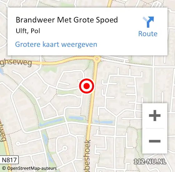 Locatie op kaart van de 112 melding: Brandweer Met Grote Spoed Naar Ulft, Pol op 25 oktober 2024 01:07